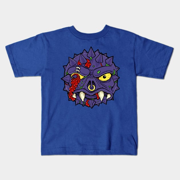 Spike Eye Kids T-Shirt by Figurescaping